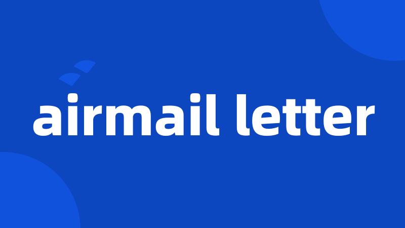 airmail letter