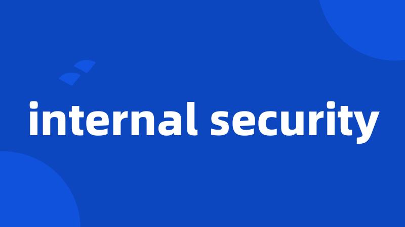 internal security