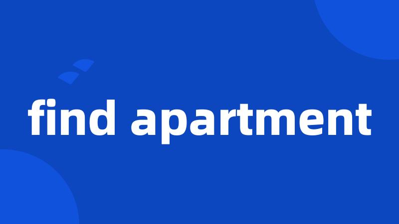 find apartment