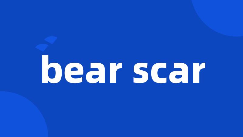 bear scar