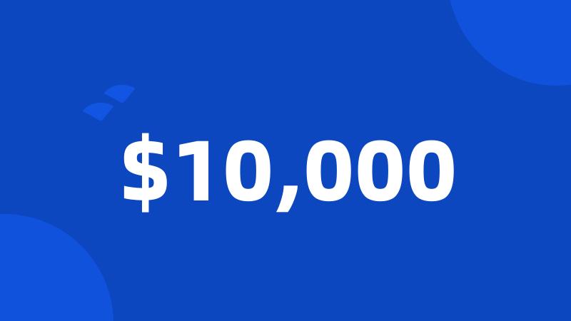 $10,000