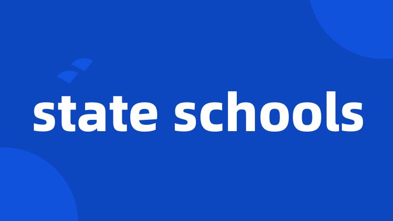 state schools