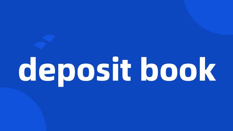 deposit book