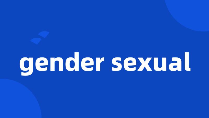 gender sexual