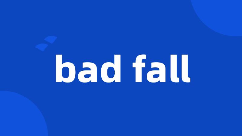 bad fall