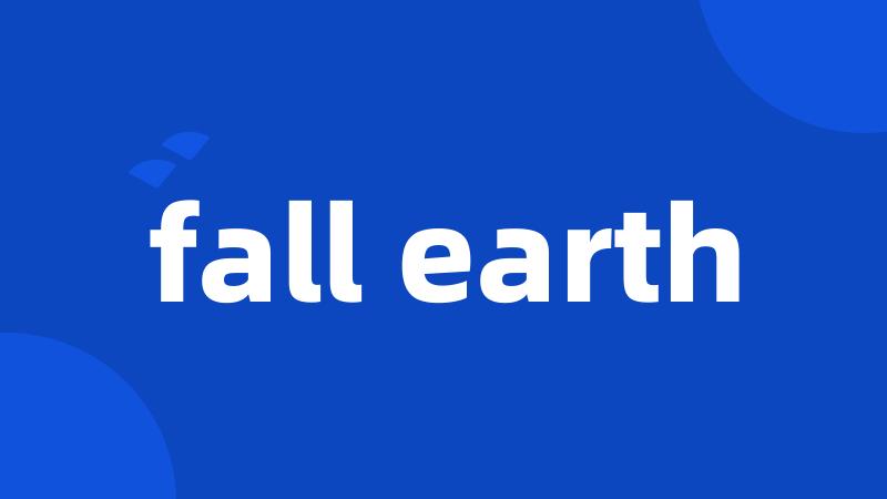 fall earth