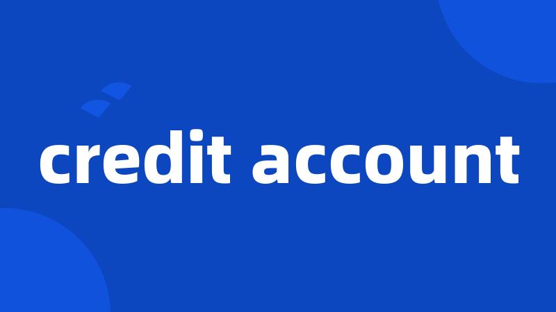 credit account