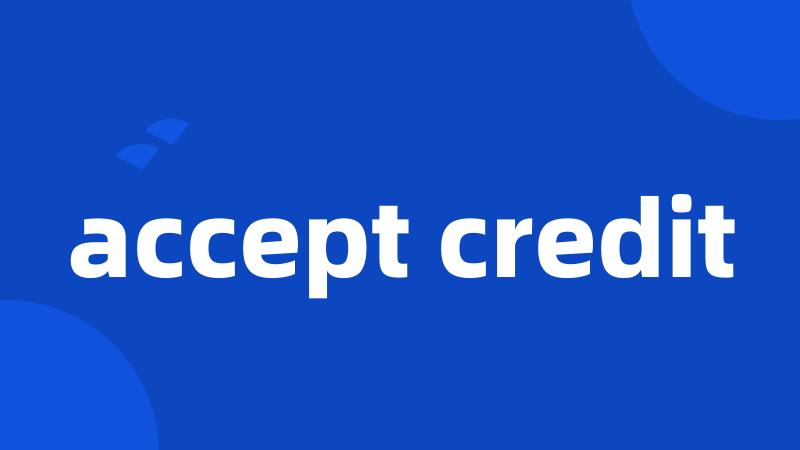 accept credit