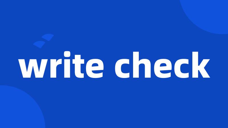 write check