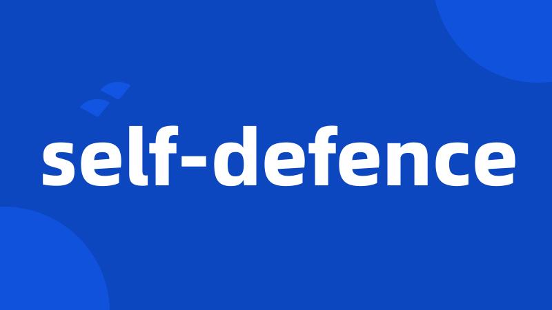 self-defence