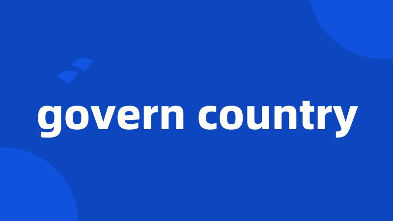 govern country