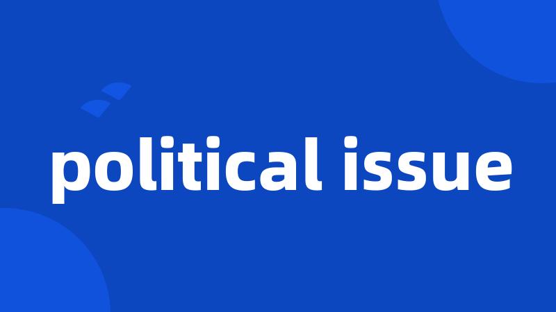 political issue