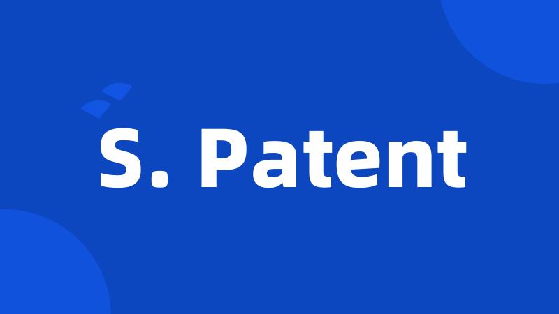 S. Patent