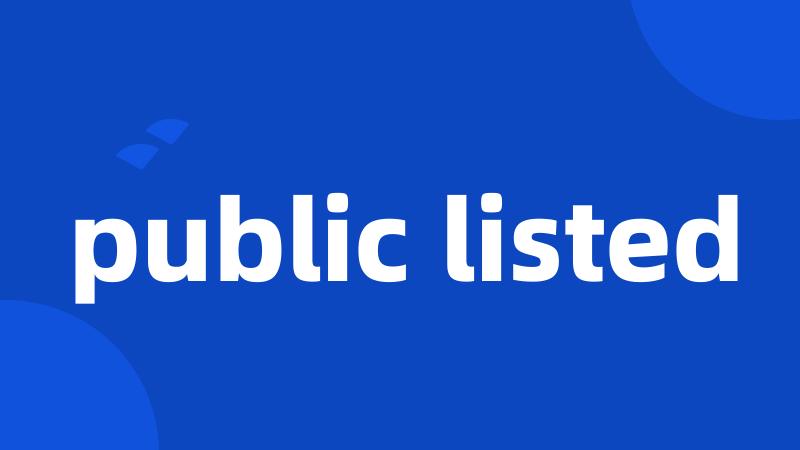 public listed