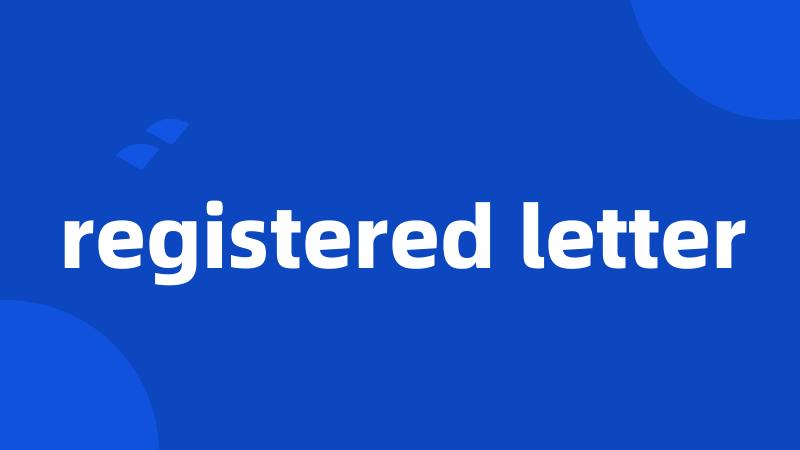 registered letter