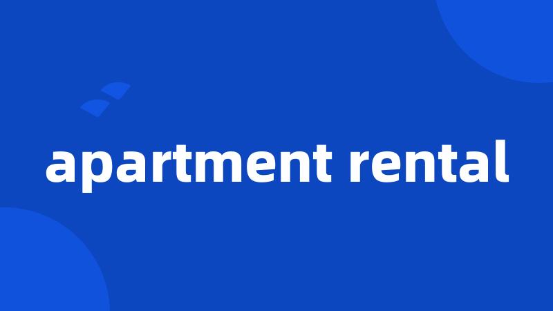apartment rental