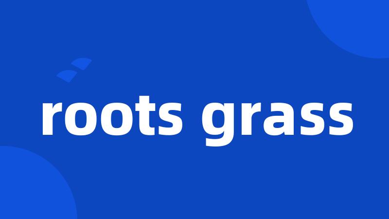 roots grass