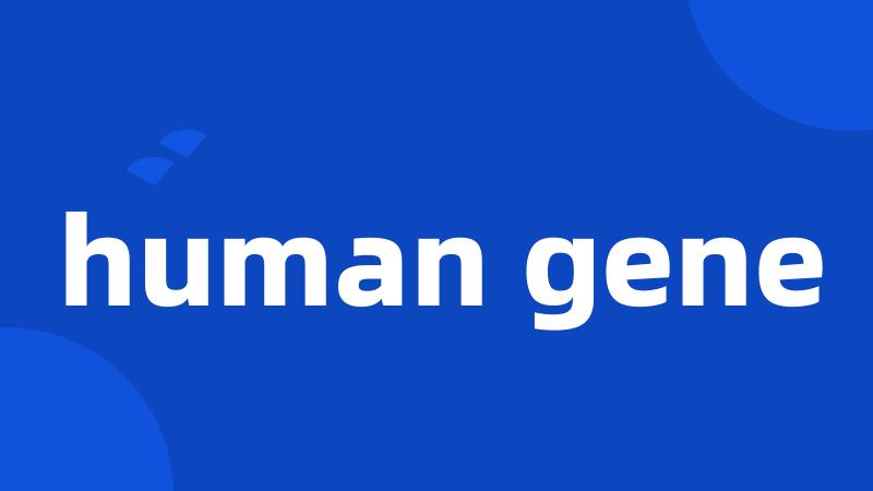 human gene