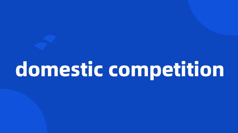 domestic competition