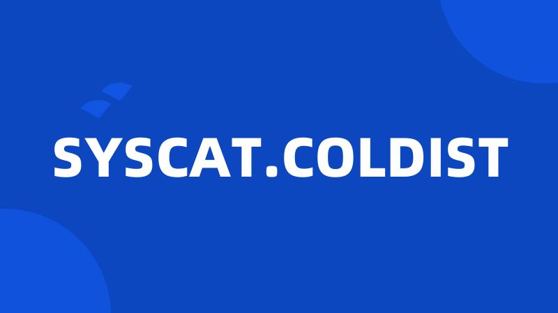 SYSCAT.COLDIST