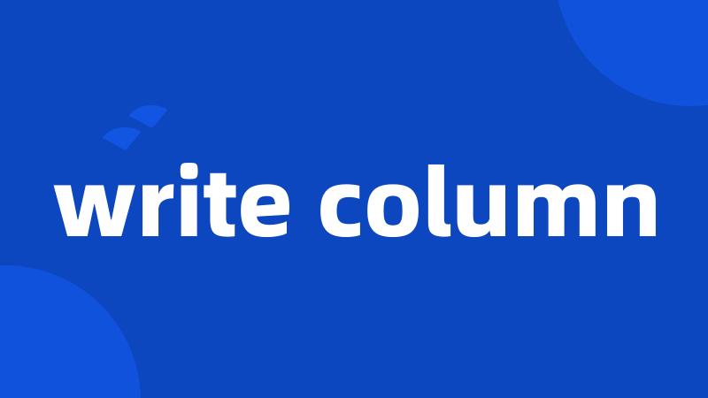 write column
