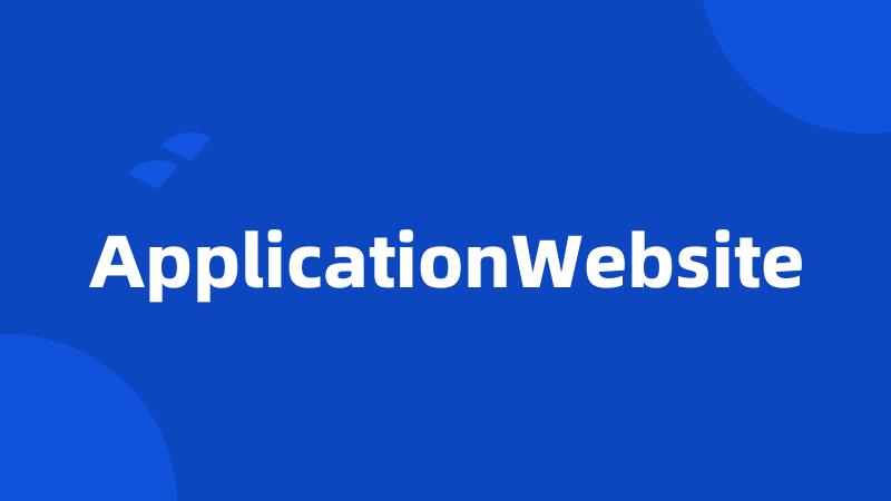 ApplicationWebsite
