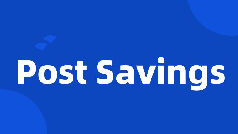Post Savings