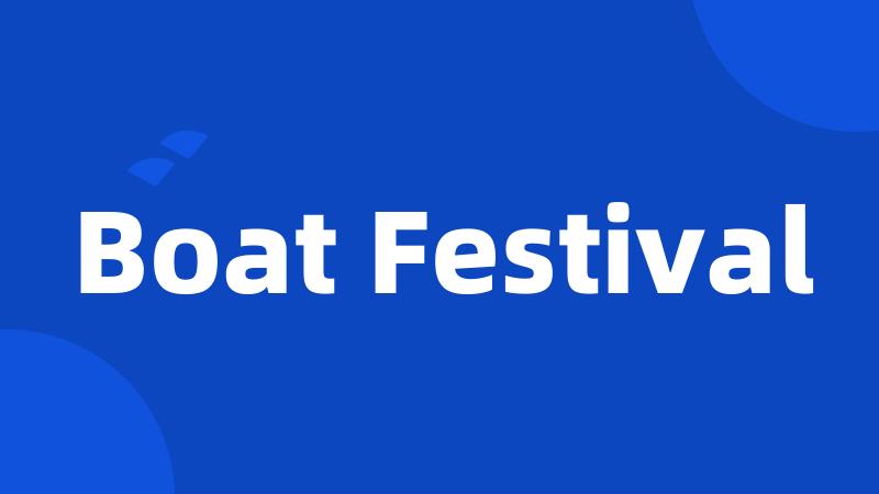 Boat Festival