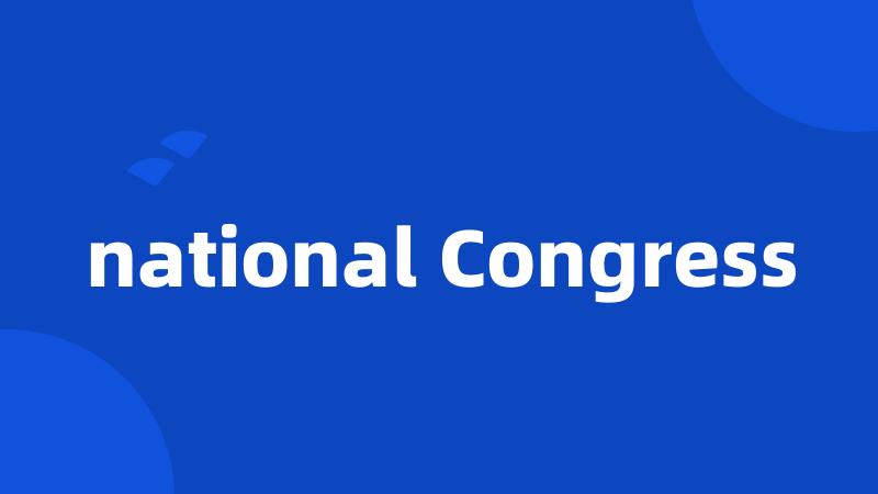national Congress