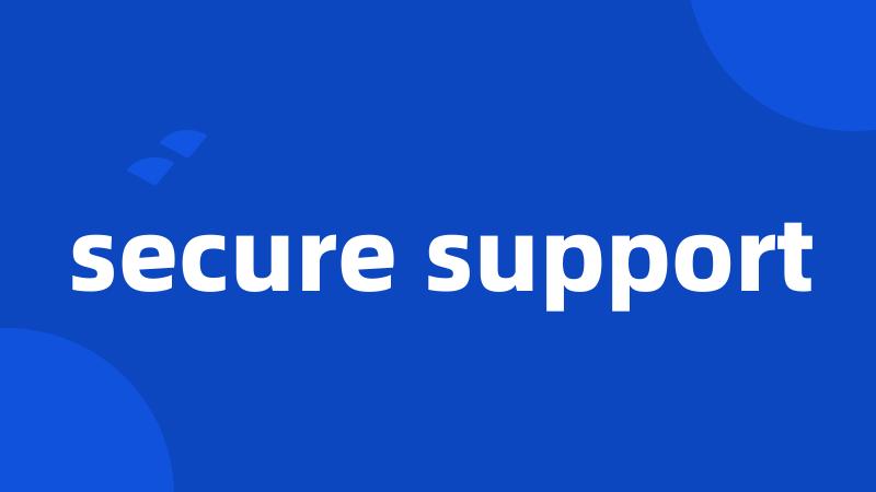 secure support