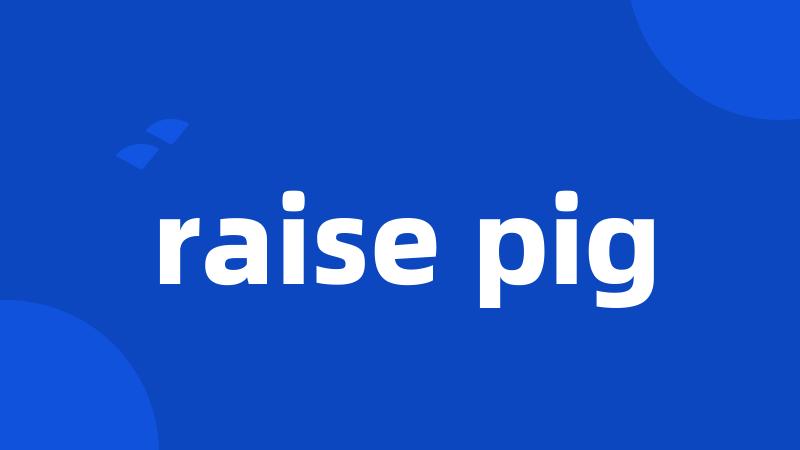 raise pig