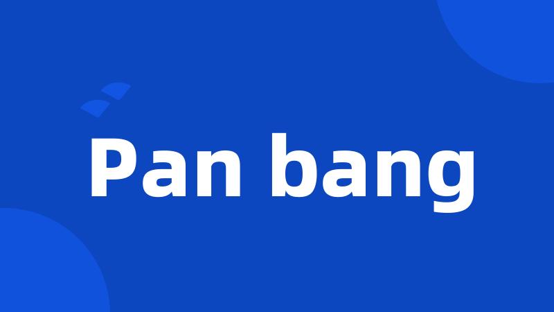 Pan bang