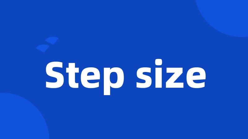Step size