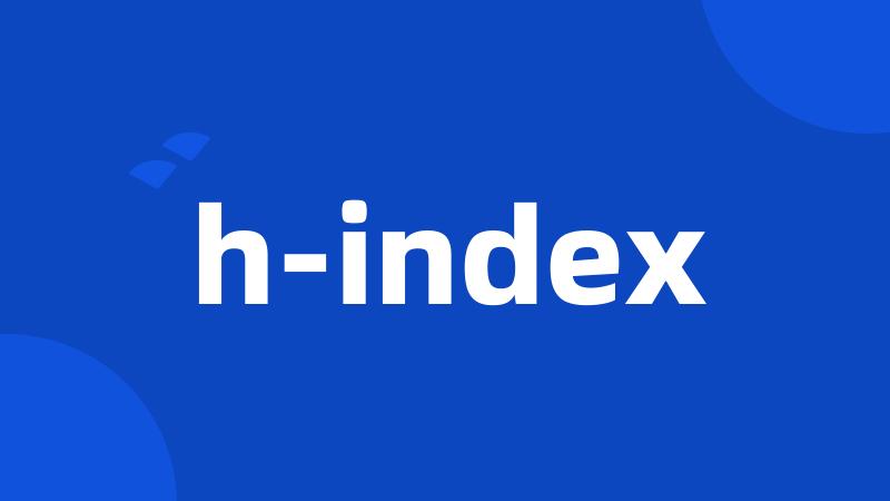 h-index