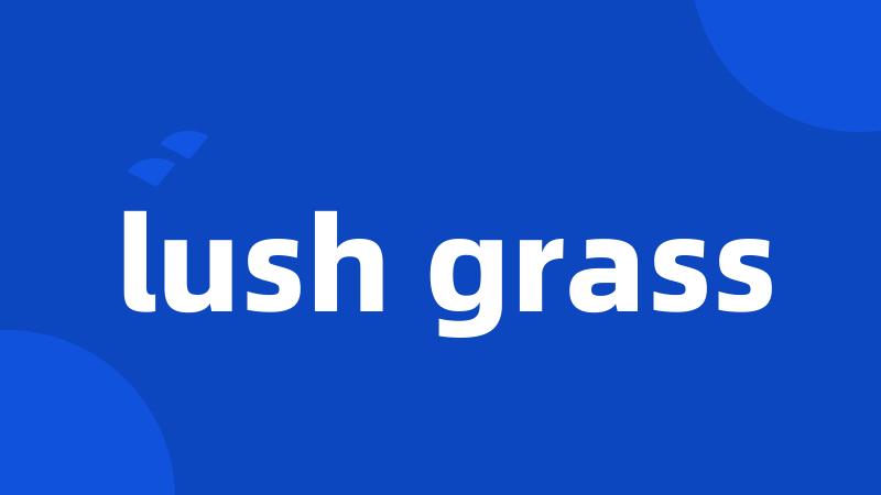 lush grass