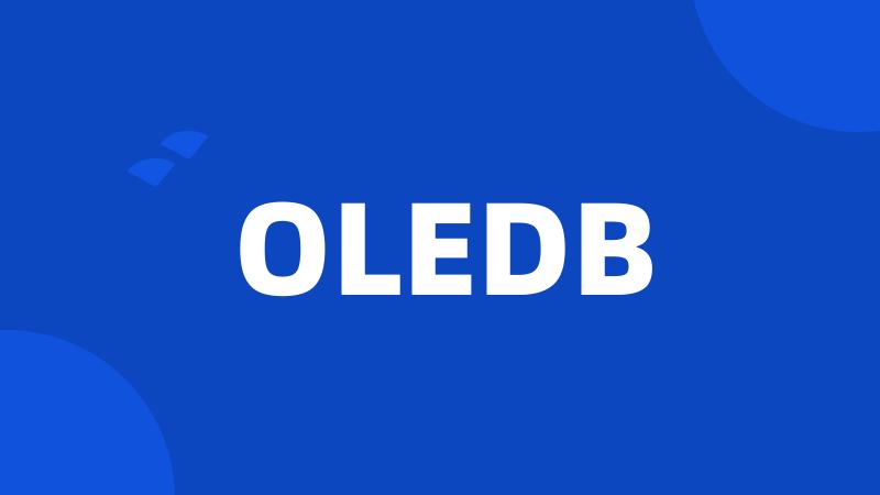 OLEDB