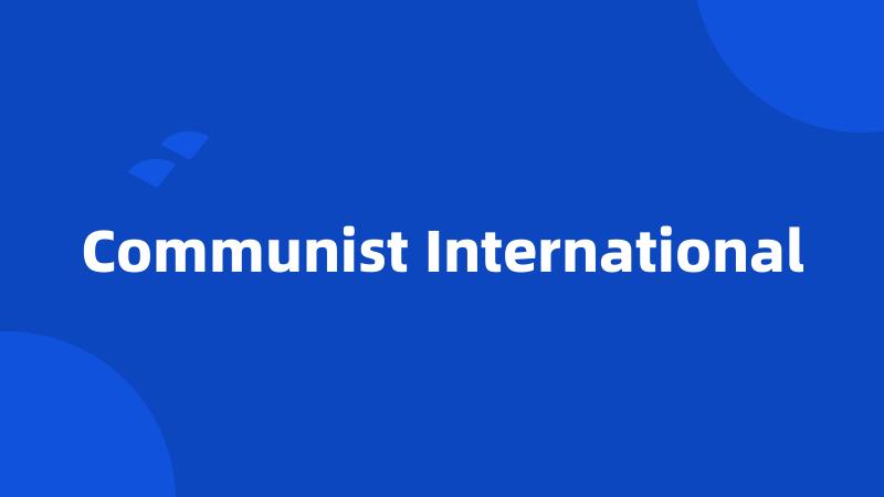 Communist International