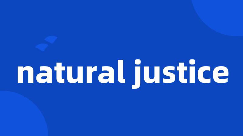 natural justice