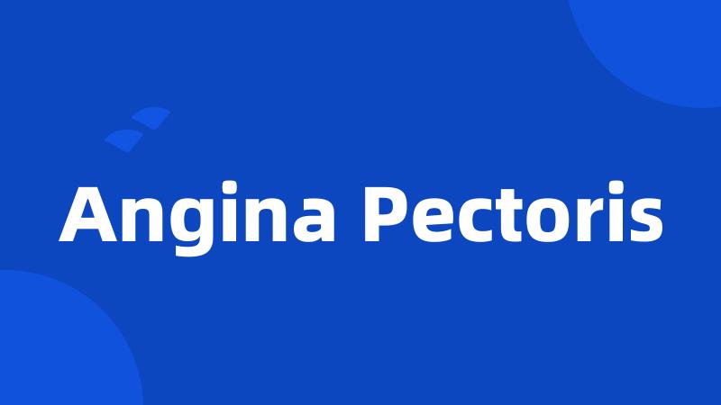 Angina Pectoris