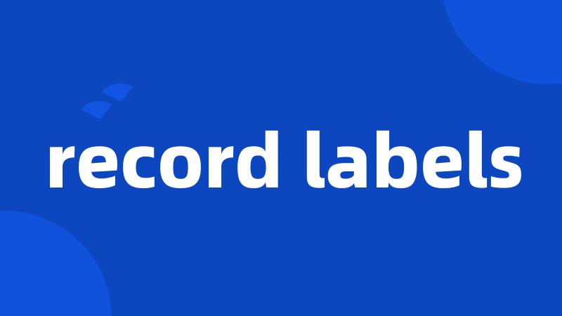 record labels