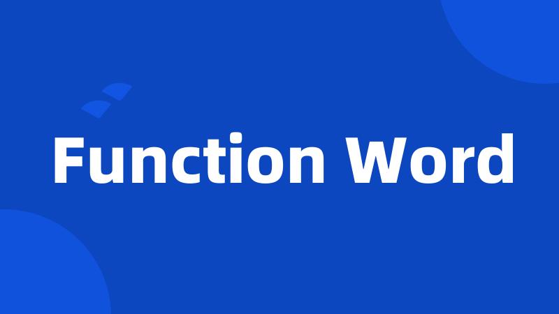 Function Word