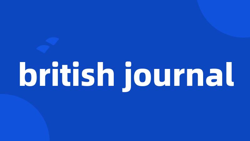 british journal