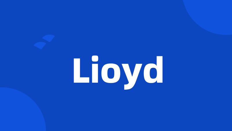 Lioyd