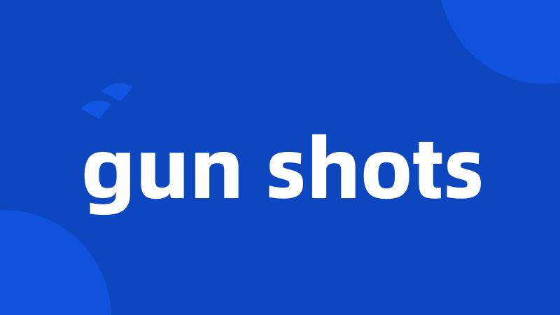 gun shots