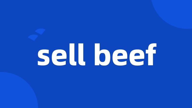 sell beef