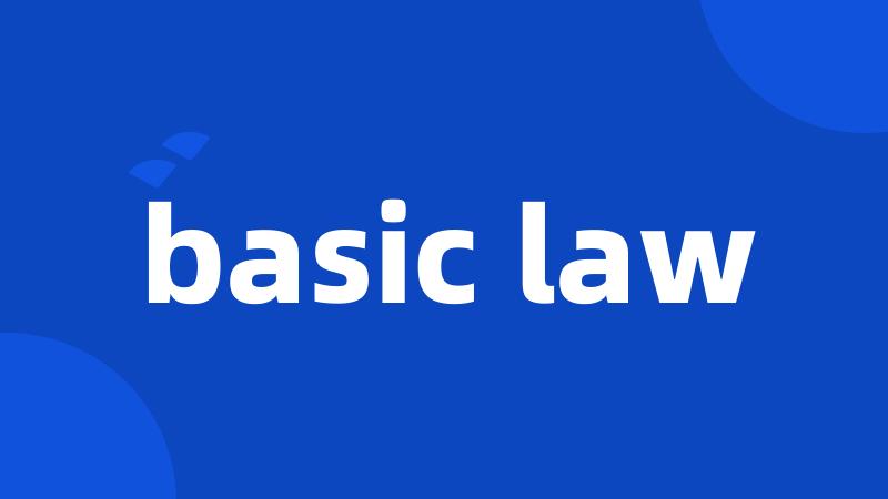 basic law