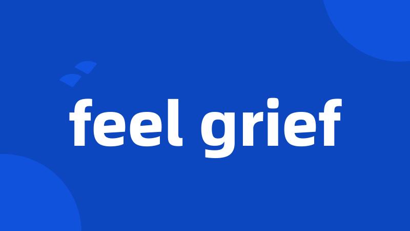feel grief