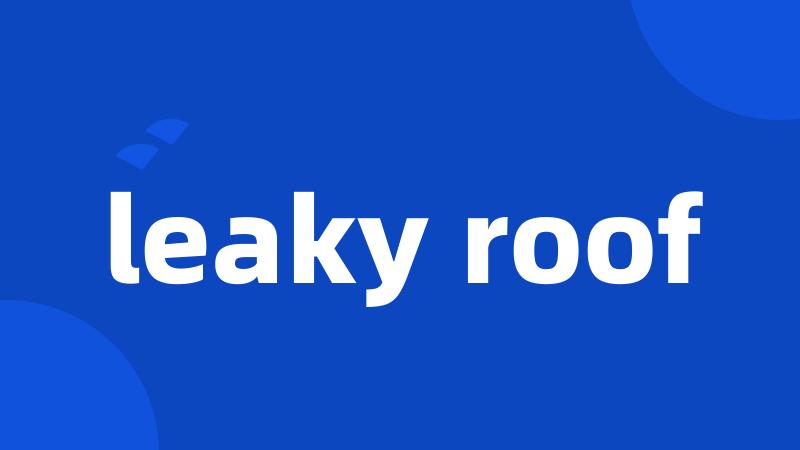 leaky roof