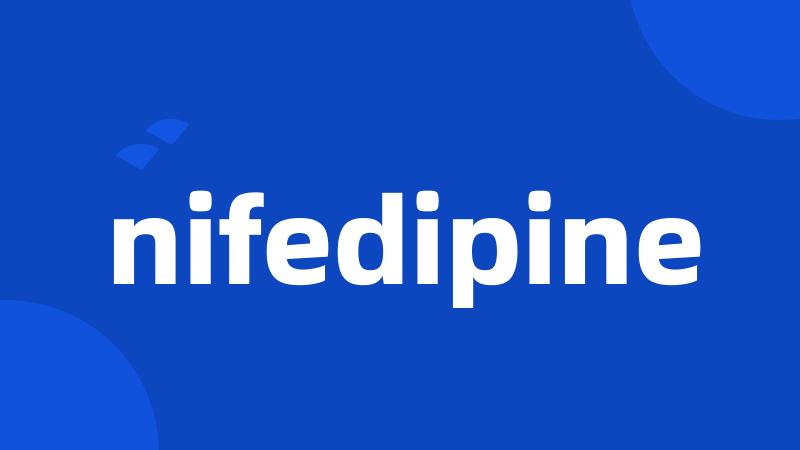 nifedipine