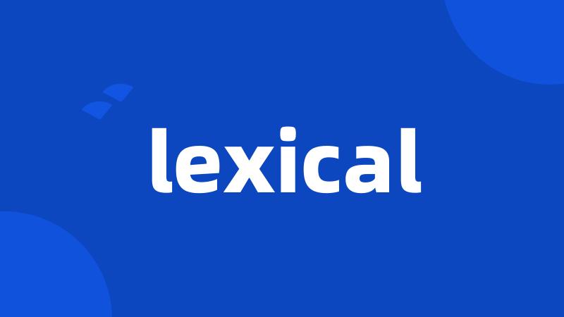 lexical